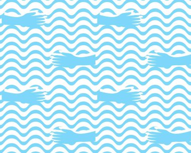 Ellerini yıka, kusursuz desen çizimi.