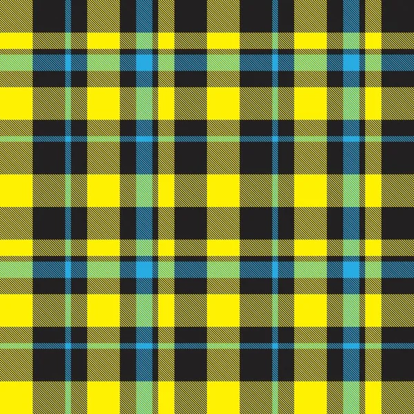 Yellow Plaid Geruit Tartan Naadloos Patroon Geschikt Voor Mode Textiel — Stockvector