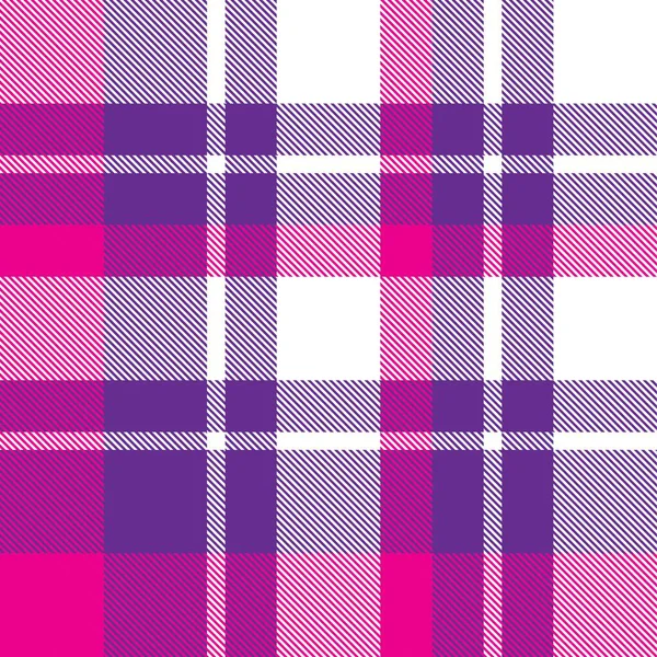 Plaid Púrpura Cuadros Tartán Patrón Sin Costura Adecuado Para Textiles — Archivo Imágenes Vectoriales