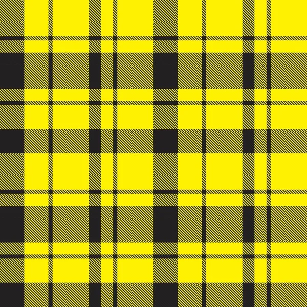 Plaid Giallo Quadretti Modello Tartan Senza Cuciture Adatto Tessuti Moda — Vettoriale Stock