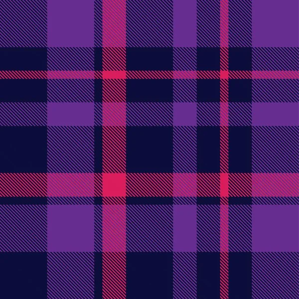 Fioletowy Plaid Kratkę Tartan Bezszwowy Wzór Nadaje Się Mody Tekstyliów — Wektor stockowy