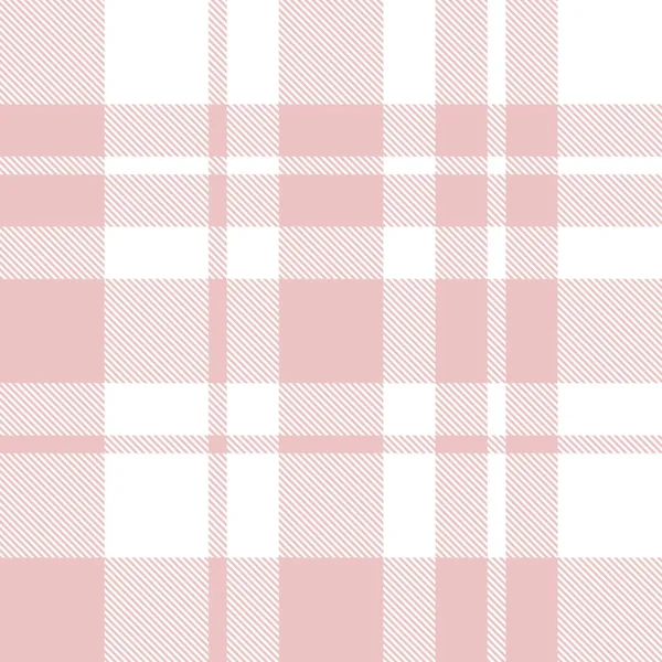 Plaid Rosa Cuadros Tartán Patrón Sin Costura Adecuado Para Textiles — Vector de stock