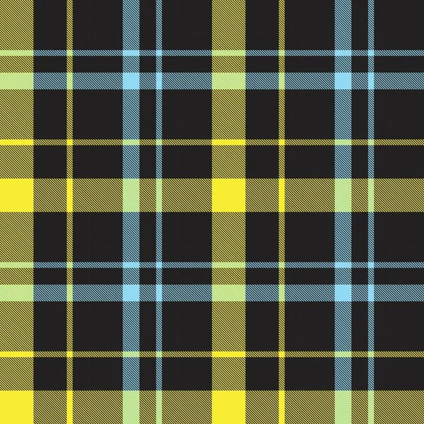 Yellow Plaid Geruit Tartan Naadloos Patroon Geschikt Voor Mode Textiel — Stockvector
