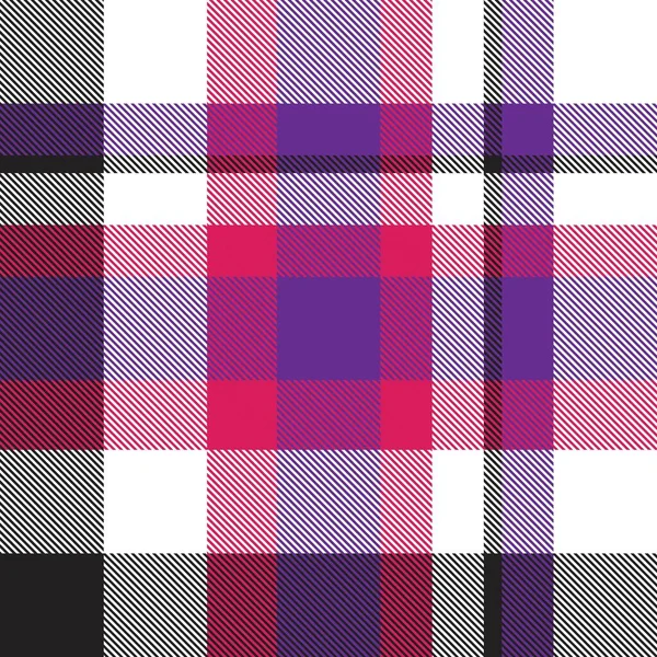 Plaid Púrpura Cuadros Tartán Patrón Sin Costura Adecuado Para Textiles — Vector de stock