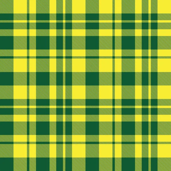 Yellow Plaid Checkered Tartan Seamless Pattern Suitable Fashion Textiles Graphics — Stock Vector