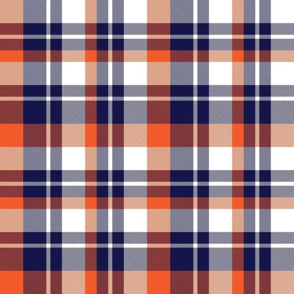 Plaid Naranja Cuadros Tartán Patrón Sin Costura Adecuado Para Textiles — Vector de stock