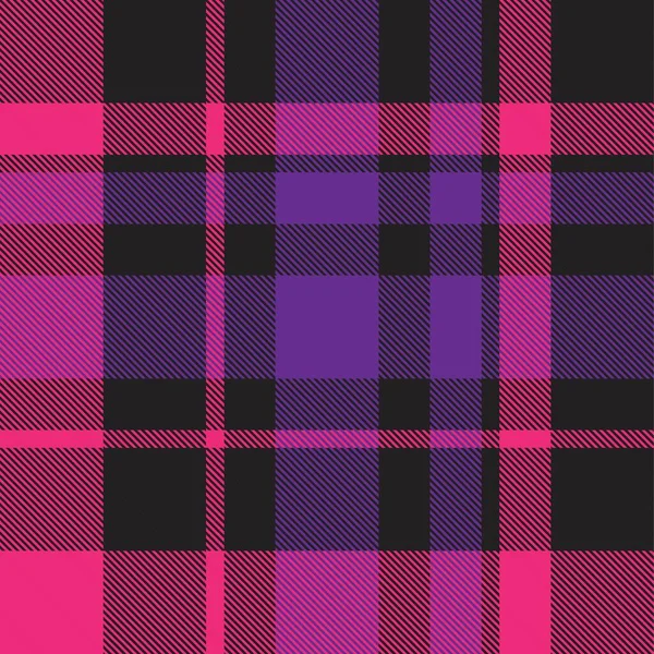 Purple Plaid Geruit Tartan Naadloos Patroon Geschikt Voor Mode Textiel — Stockvector