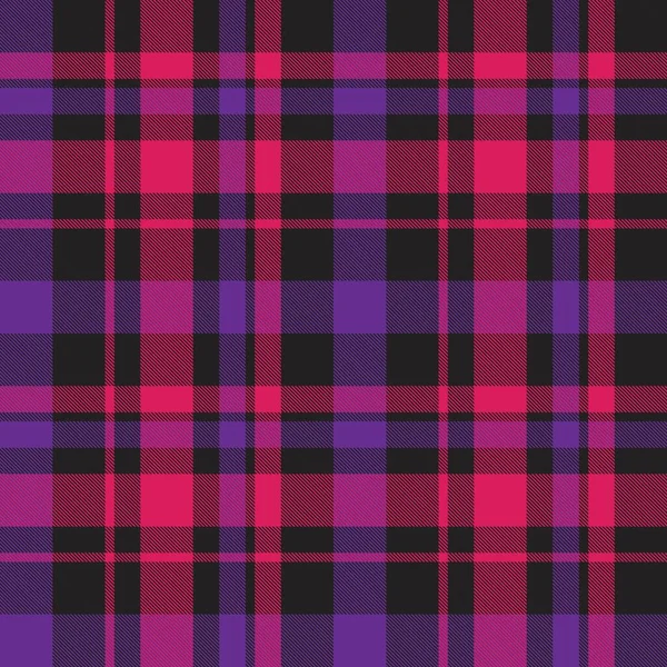 Fioletowy Plaid Kratkę Tartan Bezszwowy Wzór Nadaje Się Mody Tekstyliów — Wektor stockowy