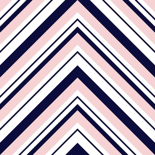 Pink Navy Chevron Diagonal Striped Seamless Pattern Background Suitable Fashion — Stock Vector