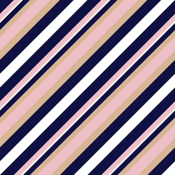 ファッション繊維 グラフィックに適したピンクとネイビーの斜めのストライプのシームレスなパターンの背景 — ストックベクタ