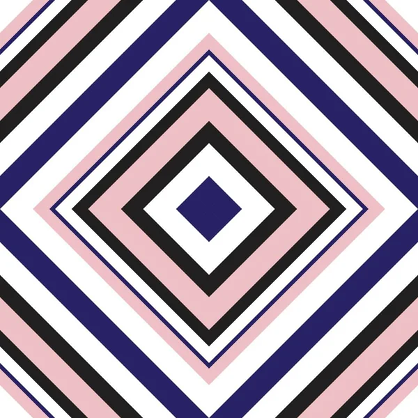 ピンクとネイビーファッションテキスタイル グラフィックに適したアーガイルの斜めのストライプシームレスなパターンの背景 — ストックベクタ
