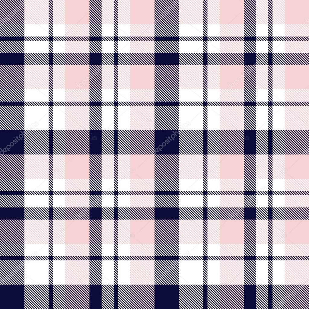 Pink and navy Plaid, checkered, tartan seamless pattern suitable for fashion textiles and graphics