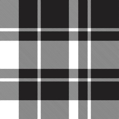 Siyah ve beyaz ekoseli, kareli, ekose desenli moda tekstil ve grafikleri için uygun.