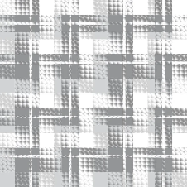 Plaid Bianco Quadretti Tartan Modello Senza Cuciture Adatto Tessuti Moda — Vettoriale Stock