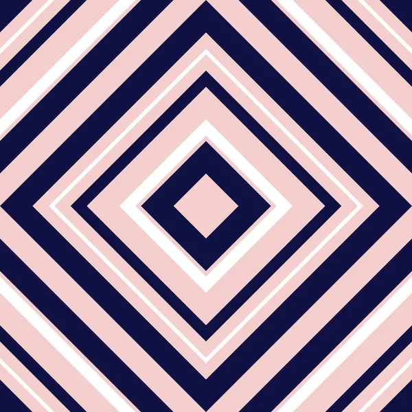 ピンクとネイビーファッションテキスタイル グラフィックに適したアーガイルの斜めのストライプシームレスなパターンの背景 — ストックベクタ