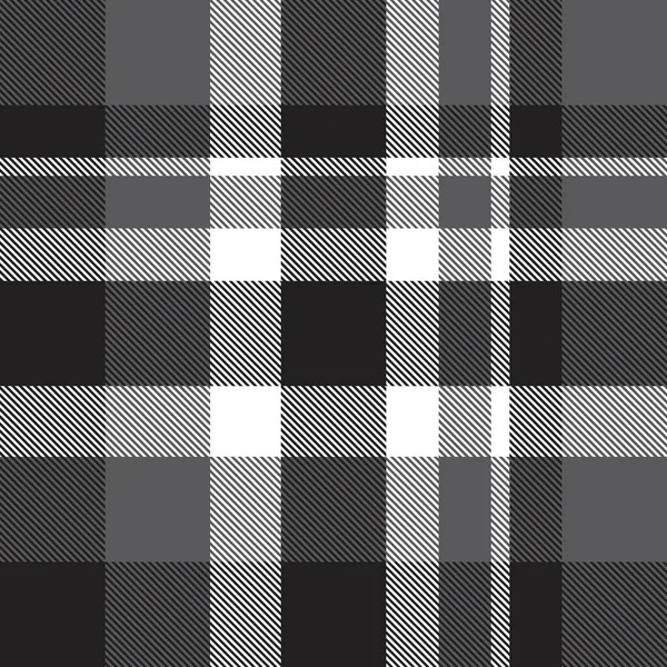 黑白格子格子 格子格子 格子呢无缝图案 适用于时尚纺织品和图形 — 图库矢量图片