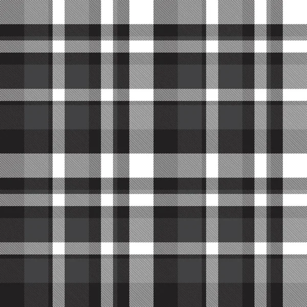 Black White Plaid Kostkovaný Tartan Bezešvý Vzor Vhodný Pro Módní — Stockový vektor