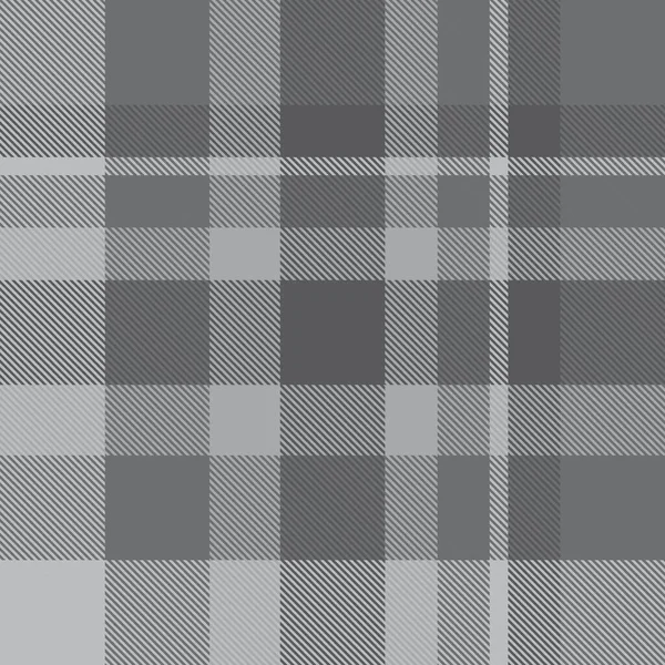 Plaid Gris Cuadros Tartán Patrón Sin Costura Adecuado Para Textiles — Vector de stock