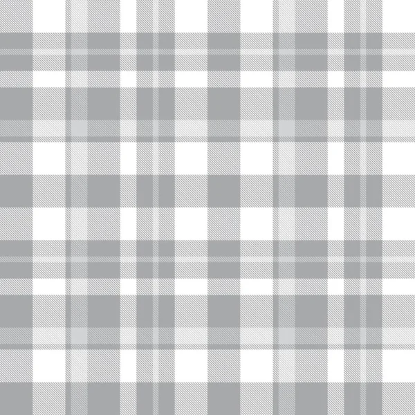 Plaid Bianco Quadretti Tartan Modello Senza Cuciture Adatto Tessuti Moda — Vettoriale Stock