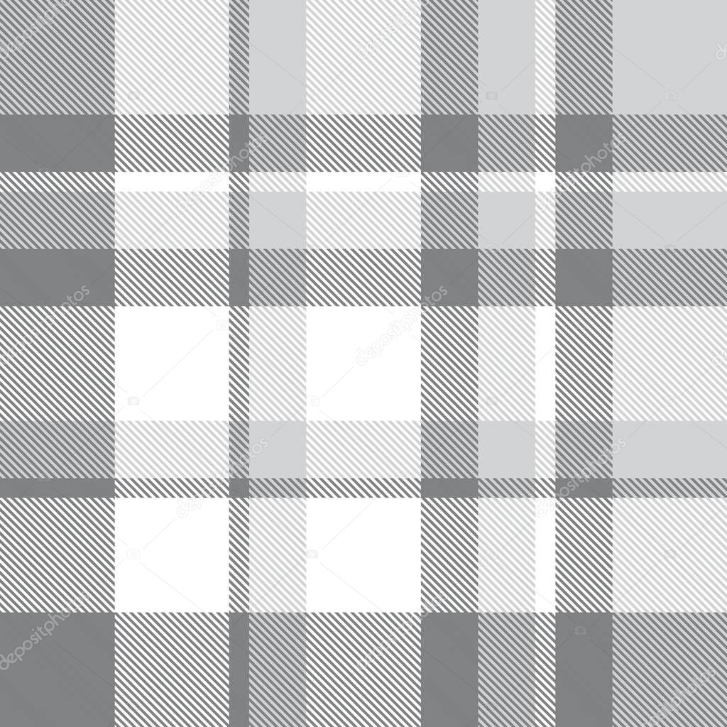 White Plaid, checkered, tartan seamless pattern suitable for fashion textiles and graphics