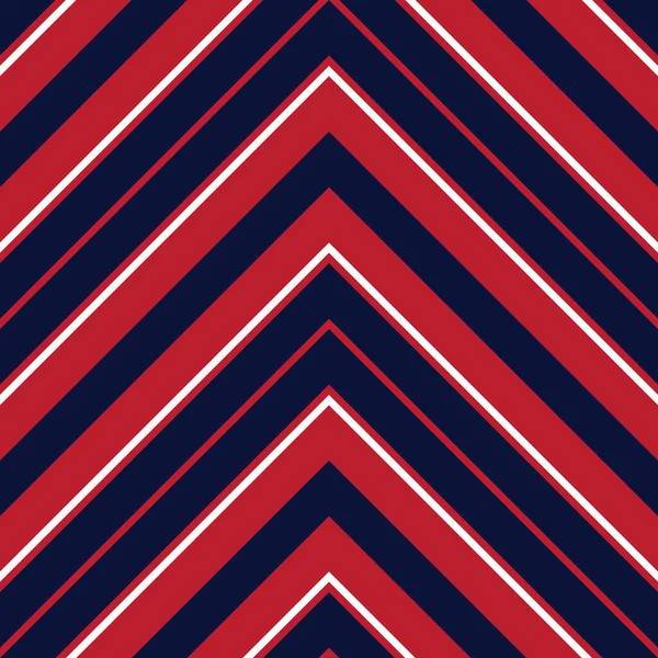 Rosso Blu Chevron Diagonale Righe Senza Cuciture Modello Sfondo Adatto — Vettoriale Stock