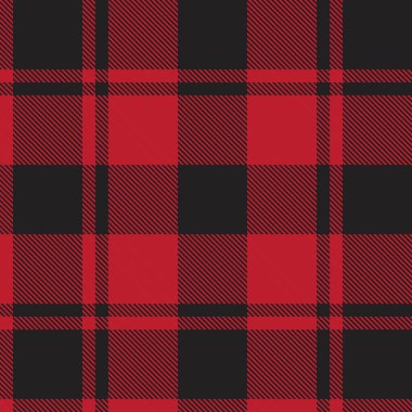 Moda tekstil ve grafikleri için uygun kırmızı ekose, kareli, tartan desenli