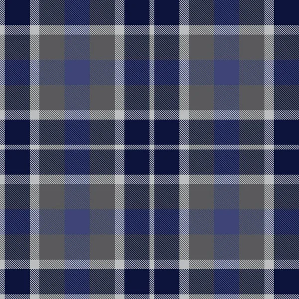 Blue Plaid Kariert Tartan Nahtloses Muster Für Modetextilien Und Grafiken — Stockvektor