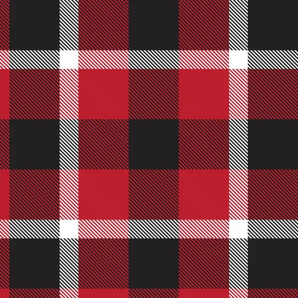 Plaid Rouge Carreaux Motif Tartan Sans Couture Adapté Aux Textiles — Image vectorielle