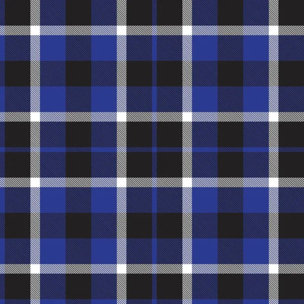 Blue Plaid Kariert Tartan Nahtloses Muster Für Modetextilien Und Grafiken — Stockvektor