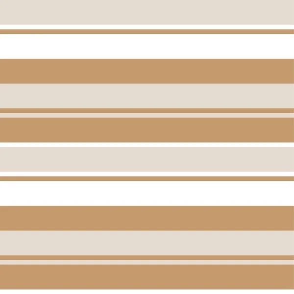 Bruin Taupe Horizontaal Gestreepte Naadloze Patroon Achtergrond Geschikt Voor Mode — Stockvector