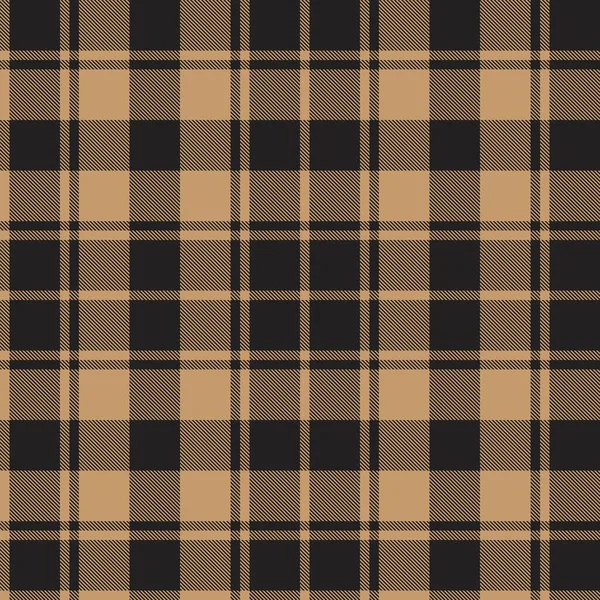 Taupe Marrón Plaid Patrón Sin Costuras Tartán Adecuado Para Textiles — Vector de stock