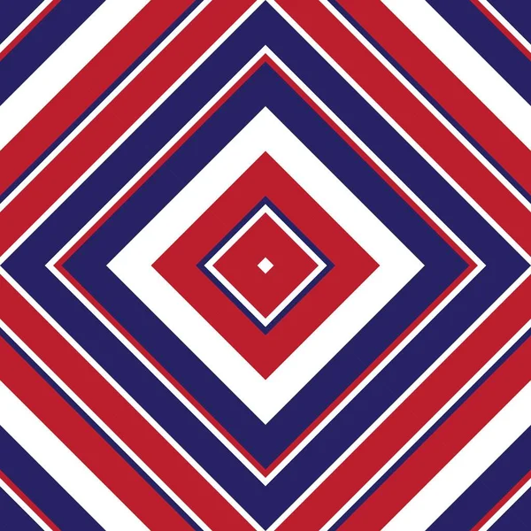 Rosso Blu Argyle Diagonale Righe Senza Cuciture Modello Sfondo Adatto — Vettoriale Stock