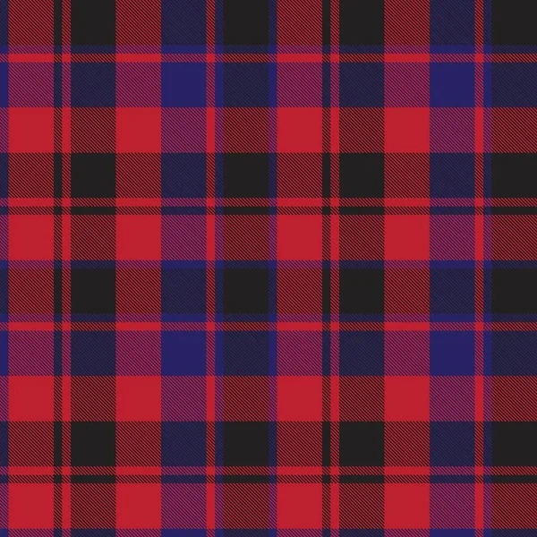 Red Navy Plaid Checkered Tartan Seamless Pattern Suitable Fashion Textiles — Stock Vector