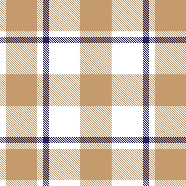 Bruine Taupe Plaid Tartan Naadloos Patroon Geschikt Voor Mode Textiel — Stockvector