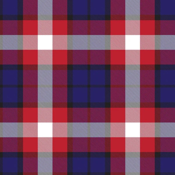 Plaid Rouge Marine Carreaux Motif Tartan Sans Couture Adapté Aux — Image vectorielle