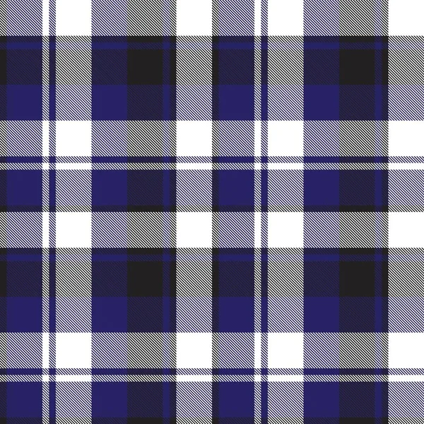 Blue Plaid Kariert Tartan Nahtloses Muster Für Modetextilien Und Grafiken — Stockvektor