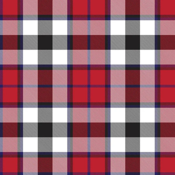 Xadrez Vermelho Xadrez Tartan Padrão Sem Costura Adequado Para Têxteis — Vetor de Stock