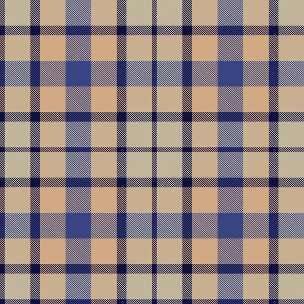 Taupe Marron Plaid Motif Tartan Sans Couture Adapté Aux Textiles — Image vectorielle