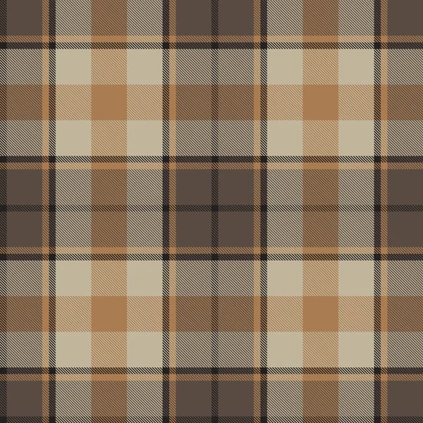 Brown Taupe Plaid Tartan Zökkenőmentes Minta Alkalmas Divat Textíliák Grafikák — Stock Vector