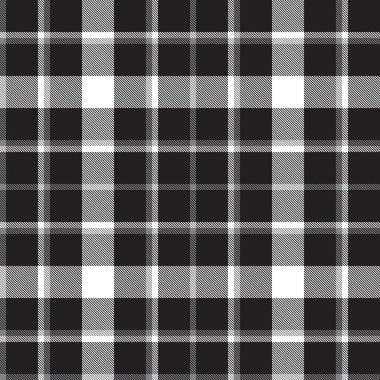 Siyah ve beyaz ekoseli, kareli, ekose desenli moda tekstil ve grafikleri için uygun.