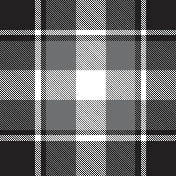 Black White Plaid Kostkovaný Tartan Bezešvý Vzor Vhodný Pro Módní — Stockový vektor