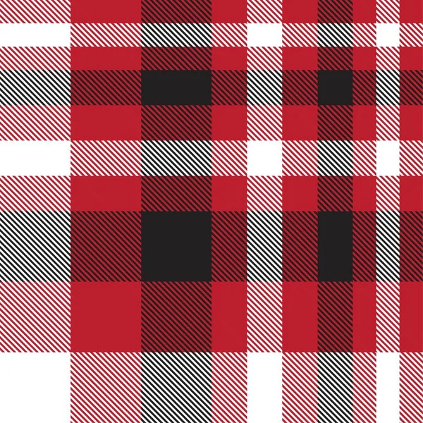 Plaid Rouge Carreaux Motif Tartan Sans Couture Adapté Aux Textiles — Image vectorielle
