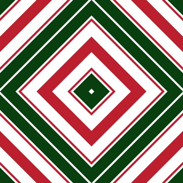 Navidad Argyle Diagonal Rayas Sin Costuras Patrón Fondo Adecuado Para — Vector de stock