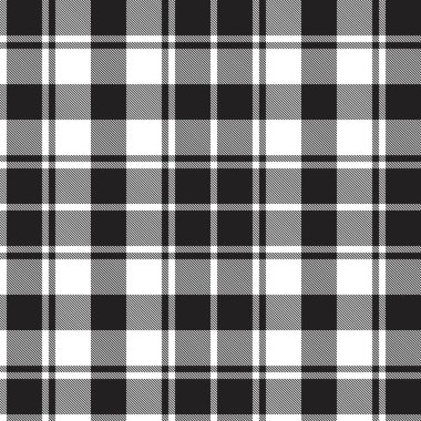 Siyah ve beyaz ekoseli, kareli, ekose desenli moda tekstil ve grafikleri için uygun.