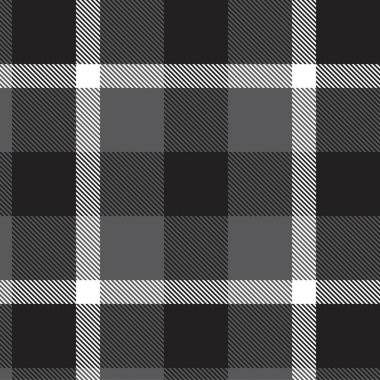 Siyah ve beyaz ekoseli, kareli, ekose desenli moda tekstil ve grafikleri için uygun.