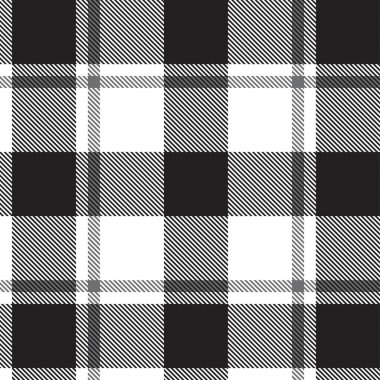 Siyah ve beyaz ekoseli, kareli, ekose desenli moda tekstil ve grafikleri için uygun.