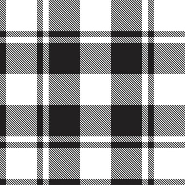 Siyah ve beyaz ekoseli, kareli, ekose desenli moda tekstil ve grafikleri için uygun.