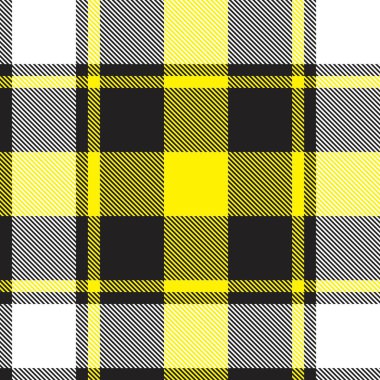 Sarı ekose, kareli, tartan desenli moda tekstil ve grafikleri için uygun.