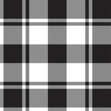 Siyah ve beyaz ekoseli, kareli, ekose desenli moda tekstil ve grafikleri için uygun.