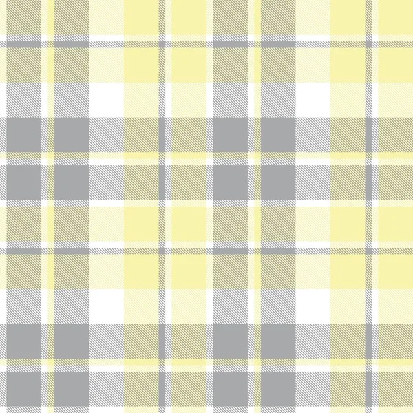 Amarelo Xadrez Xadrez Tartan Sem Costura Padrão Adequado Para Têxteis —  Vetores de Stock